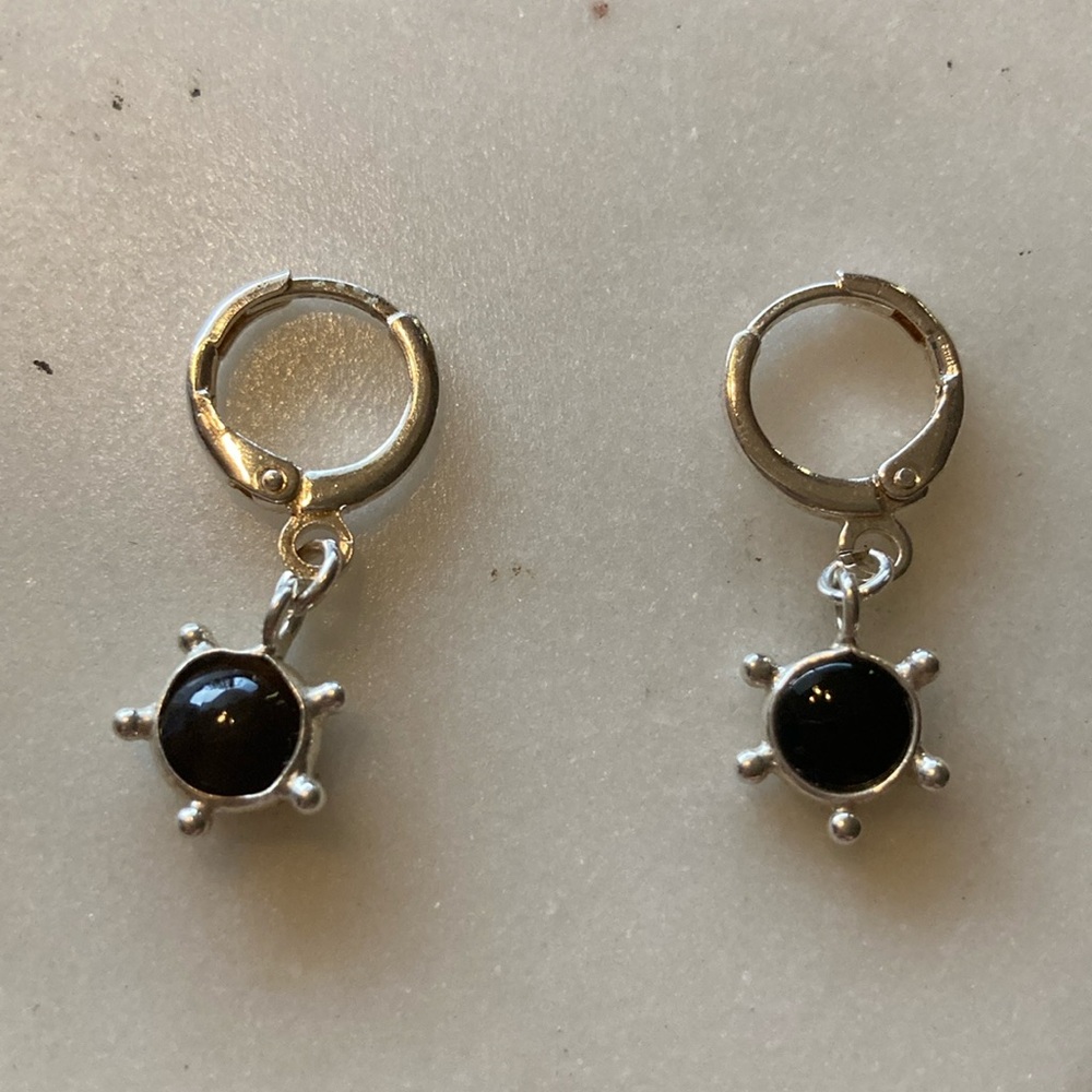 Delicate Onyx Style Earrings Handmade
